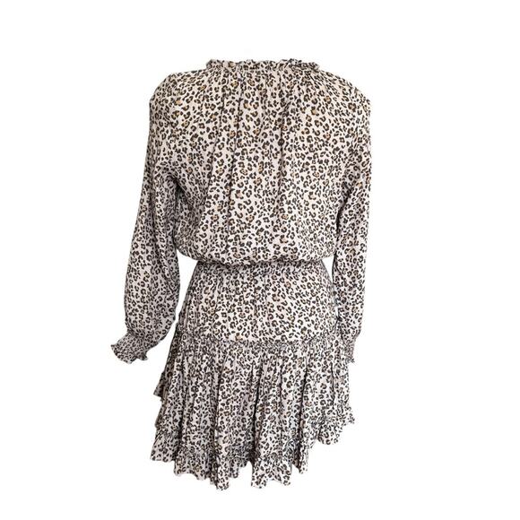 Skylar + Madison leopard print tiered mini dress size medium - Picture 3 of 14